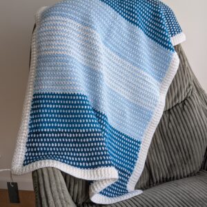 Heegeldatud tekk - samblakoes (moss stitch)