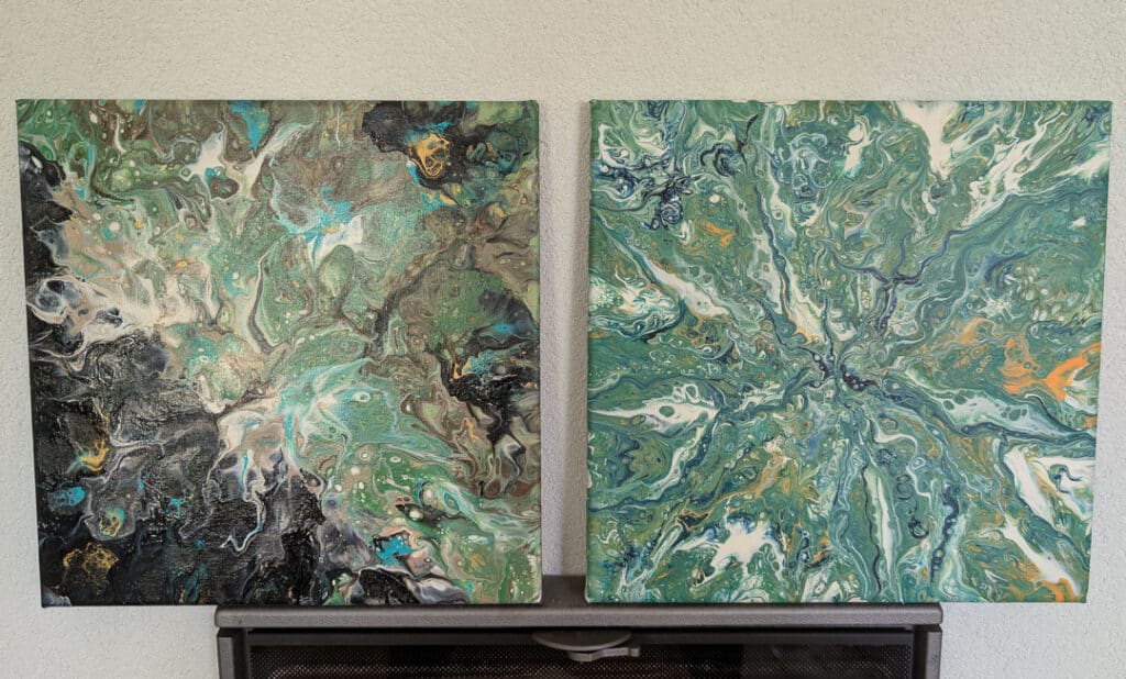 Valamistehnikas seinamaalide komplekt 30x30